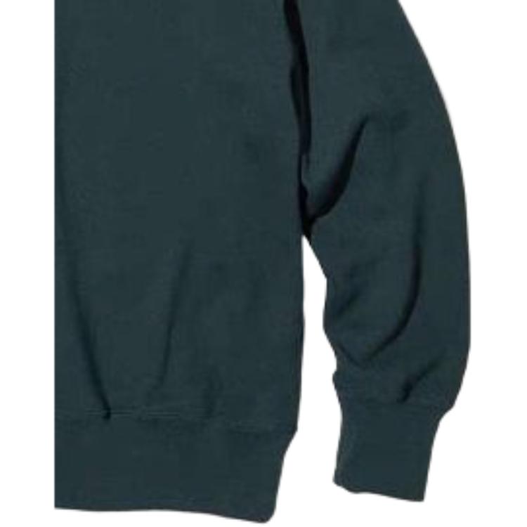 UNIQLO Solid Color Polo Neck Long Sleeve Sweatshirt Men sweatshirt Dark-Green 456952-59