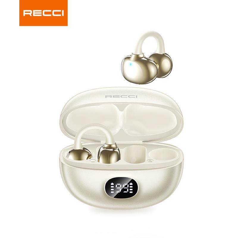 Recci REP-W101 True Wireless Bluetooth Earphones with Ear-Clip & Digital Display
