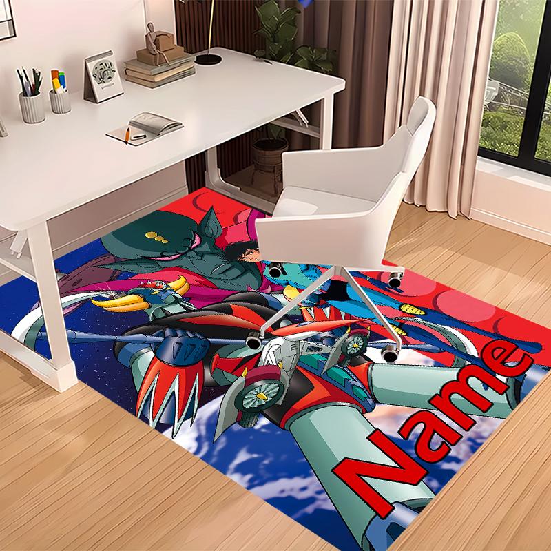 Custom personalization UFO Robo Grendizer Print Area Rug - Soft, Washable Non-Slip Indoor Mat,Living Room,Home&Office Decorative Rug