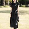 Silky Satin Minimalist French Summer Long Skirt Dress for Women