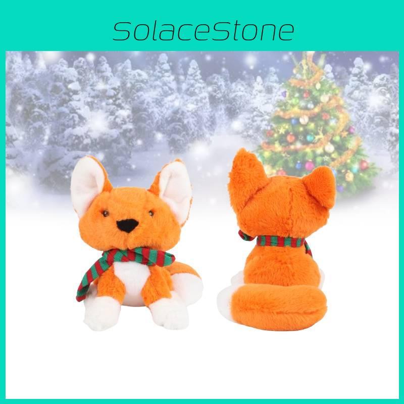 Fox Scarf Christmas Plush Toy Girl Children Birthday Holiday Gift Doll Decorated