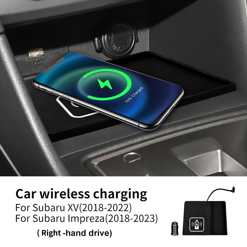 Car 15W Wireless Charger For Subaru XV Impreza 2018- Phone Charging Board Decoration Central Control Phone Holder