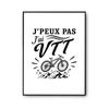 Poster - PLANETEE - I Can't I Have Mountain Biking - Minimalist - 310 G/m² Photo Paper - Pearlescent Surface