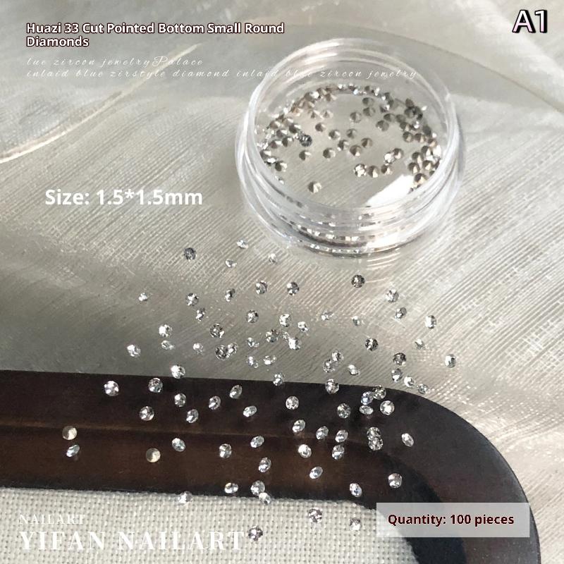 

50/100 шт. Аксессуары для ногтей Бриллиантовый блеск Украшения для нейл-арта Круглые Острое дно Шармы для маникюра