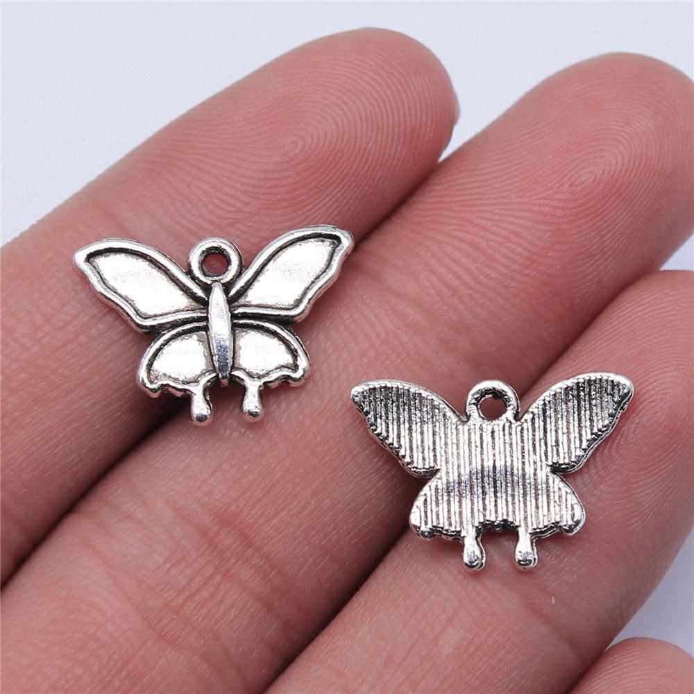 Charms Small Butterfly Pendants Wedding Jewelry Findings ZC114