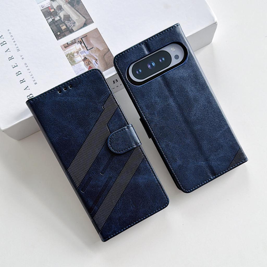 Business Retro Card Slot Flip Leather Phone Case For Google Pixel 10 9 Pro XL 10A 9A 8A Shockproof Kickstand Holder Wallet Cover