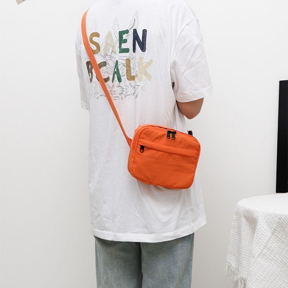Quick-dry Square Message Bag Korean Style Sports Shoulder Bag Fashion Nylon Crossbody Bag  Outdoor