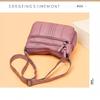 Retro Soft Leather Shoulder Bag Multi Pocket Solid Color Crossbody Bag Perfect for Business Trips Grocery Shopping