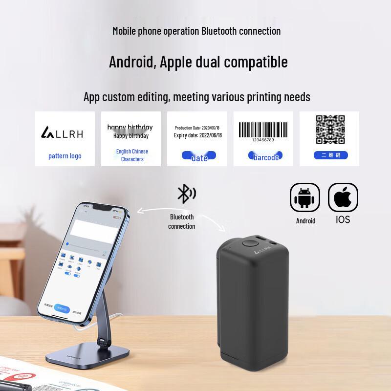 LLRH PrintInd Smart Handheld Inkjet Printer CN Plug (adapter Included)