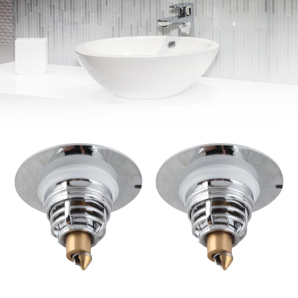 2 Pack Stainless Steel Sink Stopper Anti-Clog Drain Plug Easy Clean Basin Drain Strainer Washbasin