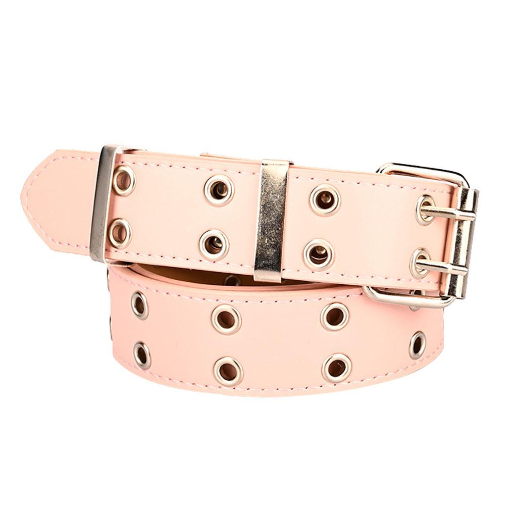 

Женский панк модный пояс-цепочка регулируемый двухрядный с отверстиями-люверсами пояс на талию