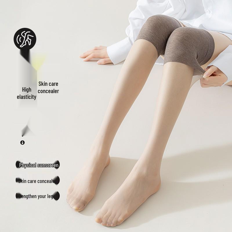 Women's Summer Knee Support Stockings: Anti-snag, Durable, Over-the-Knee, Cold Protection, Skin-Beautifying, Thin Air Conditioning Socks