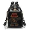 Schoolbag1011 new cartoon bear backpack female Korean version cute hot diamond large capacity backpack soft leather casual travel bag