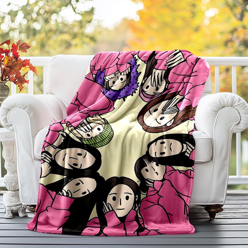 TWICE Flannel Blanket Soft All-Season Throw, Design for Camping, Car Travel, Hiking Sofa, Bed, Office Perfect Gift for Parties