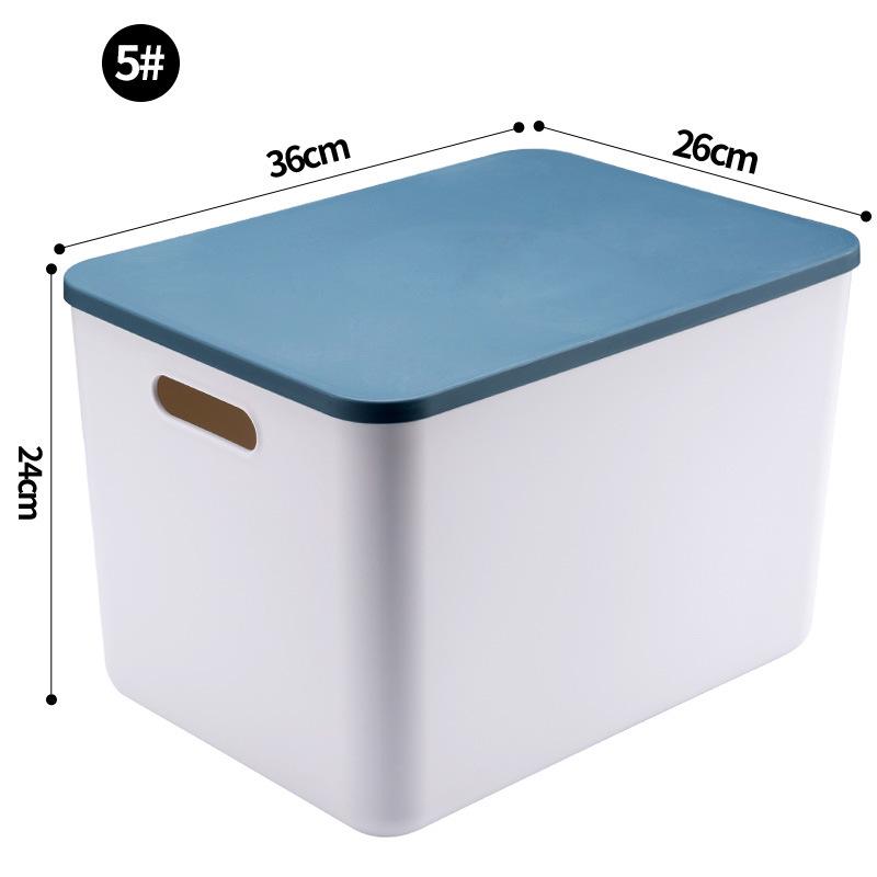Household Creative Plastic Cosmetic Organizers with Lid Clothes Toys Sundries Makeup Storage Box Desktop Storage Container