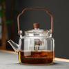 Yipan Borosilicate Glass Teapot with Walnut Handle