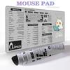 LINUX Shortcut for Unix Programmer Pad Gaming XXL Nonslip Laptop Cute Cats Cartoon Desk Mats Keyboard Accessories Student Gifts