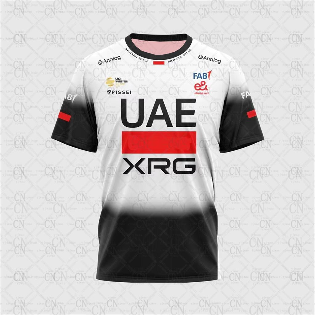2025 UAE Team XRG Tadej Pogacar World Champ Jersey Children Adult Speed Drying Breathable Mountain Bike Jersey T-shirts