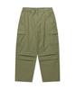 WACKY WILLY Wide Cotton Cargo Elastic Waist Pants Olive