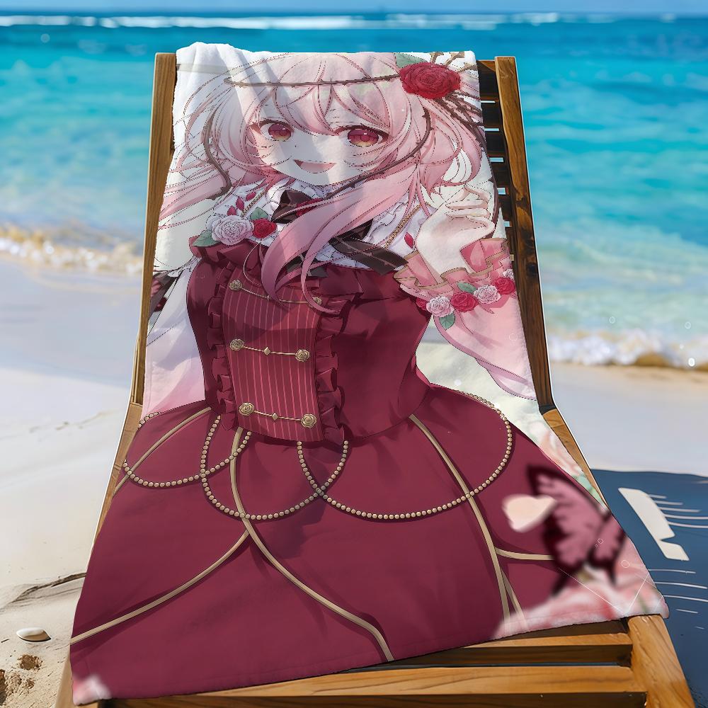VTuber R-Rosemi Lovelock Handtuch Sport Schnelltrocknend Reise Campingausrüstung Sanddicht Weich Leicht Großes Strandhandtuch