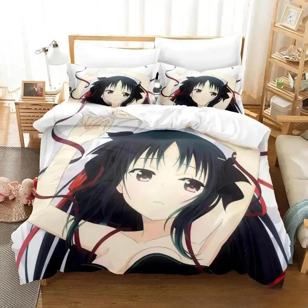 New Anime Unbreakable Machine-Dol Beding Set Printed With Pilowcase Bed Soft Duvet Cover Soft Single Double Quen Super King-Sized Dimensionsd