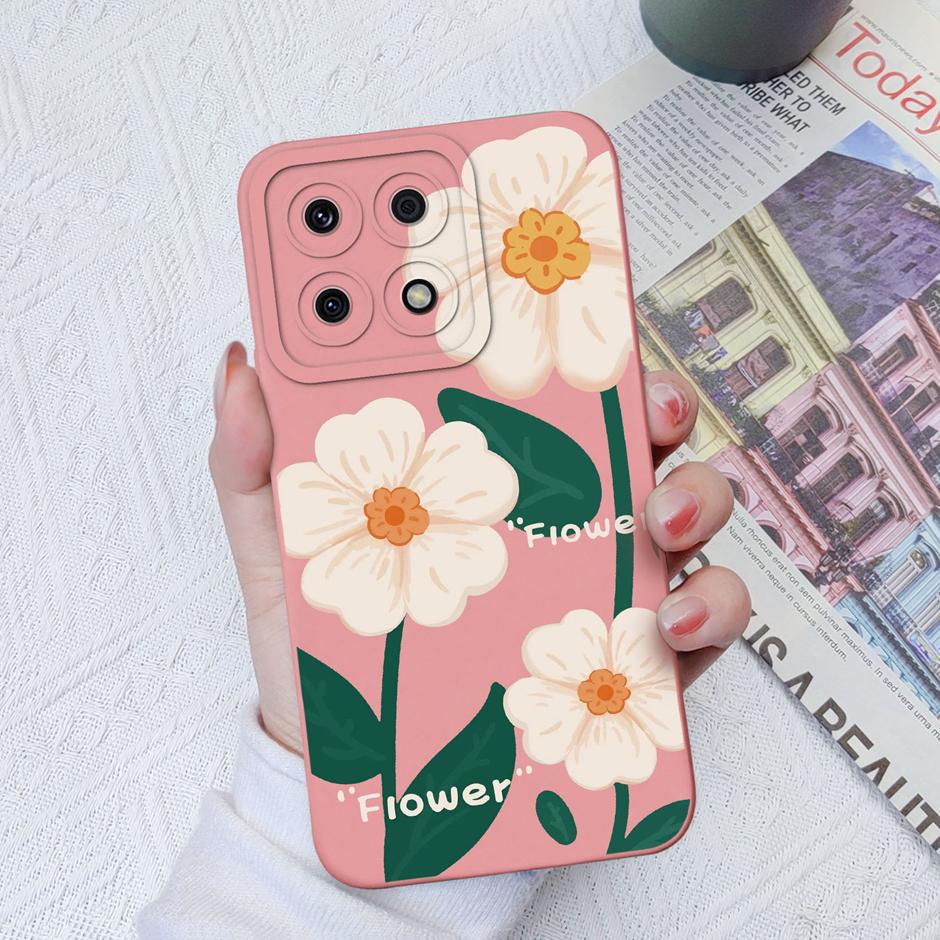 For Honor X8a X8b Cases Cute Dinosaur Leopard Print Liquid Silicone Protective Cover For Honor X8A Honor X8B 6.7 Inches Fundas