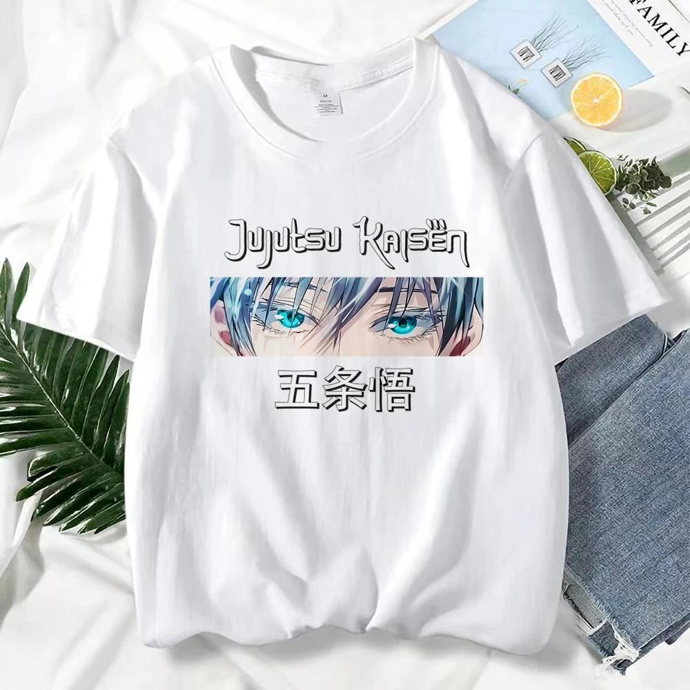 Gojo Satoru Print Graphic T Shirts Unisex Harajuku Fashion Casual Short Sleeve Tee Japanese Anime Jujutsu Kaisen Woman T-Shirt