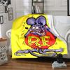 Rat Fink Power Flannel Blanket Soft All-Season Throw, Design for Camping, Car Travel, Hiking Sofa, Bed, Office Perfect Gift for Parties