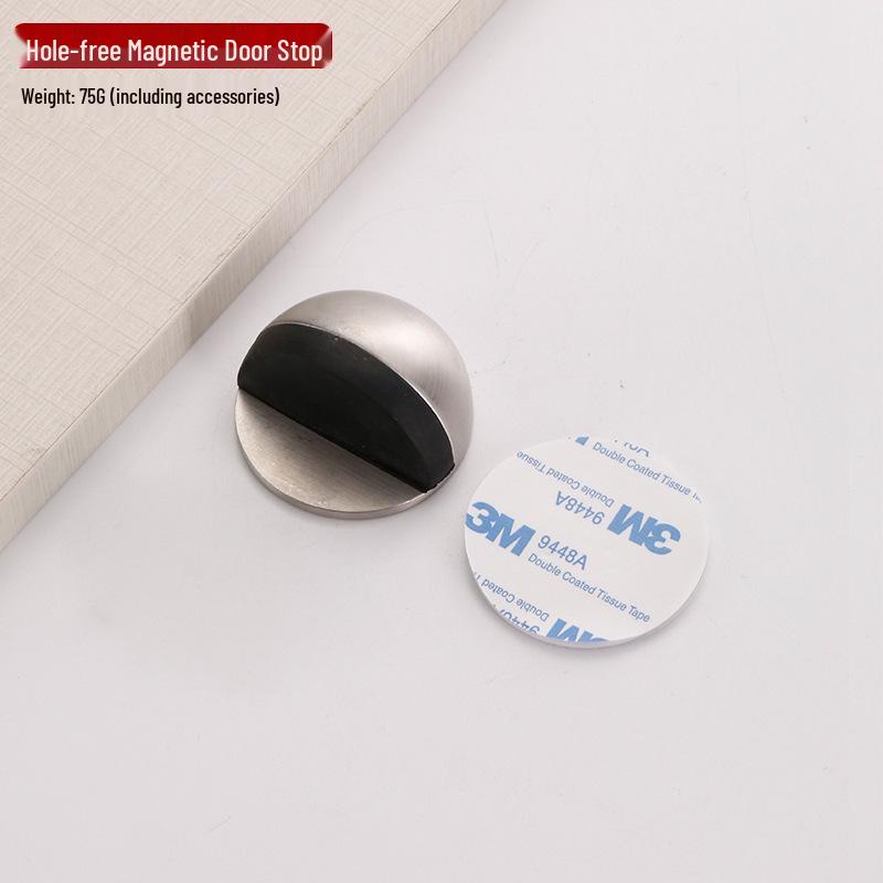 

Thickened Stainless Steel Magnetic Door Stopper - Silent, Anti-Collision for Bathroom & House Doors