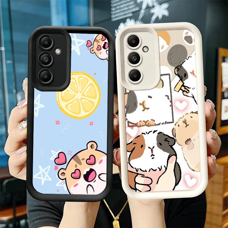 Phone Case for Samsung Galaxy A17 A16 A15 A14 A13 Cartoon Cute Hamster A56 A36 A26 A55 A35 A25 A54 A34 A24 A53 A33 A23 A07 A06