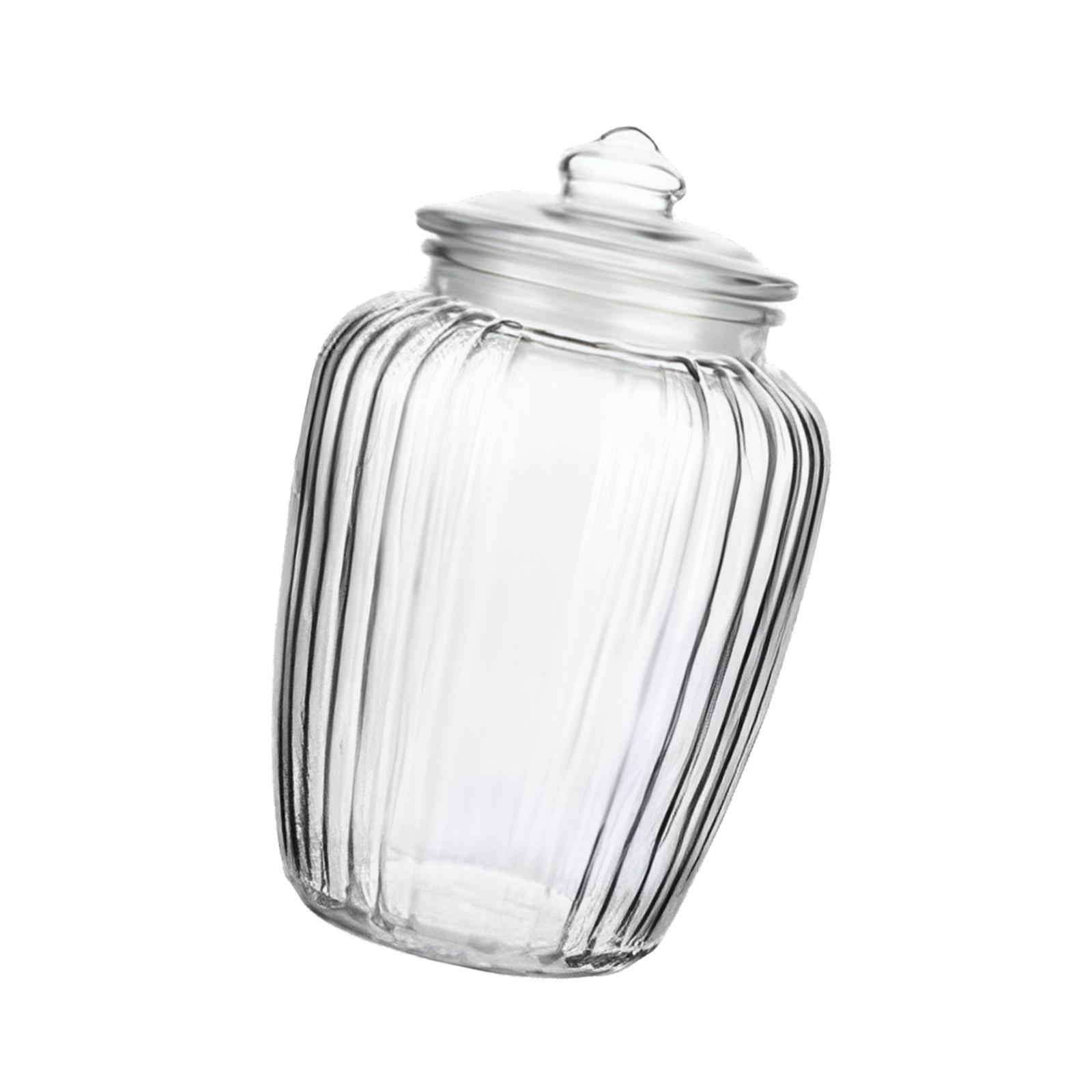Large Glass Jar 2000ml with Lid Airtight Jar Tea Storage Container Glass
