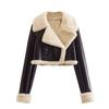Autumn and Winter Women's Fashion Fur One Short Street Spice Biker Suit Jacket