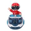 DJ Bouncing Beat Rock Boy Tanzendes Spielzeug mit Musik Blinklicht Universelles Rad Automatische Bewegung Roboter Spielzeugauto für Kleinkinder Blau