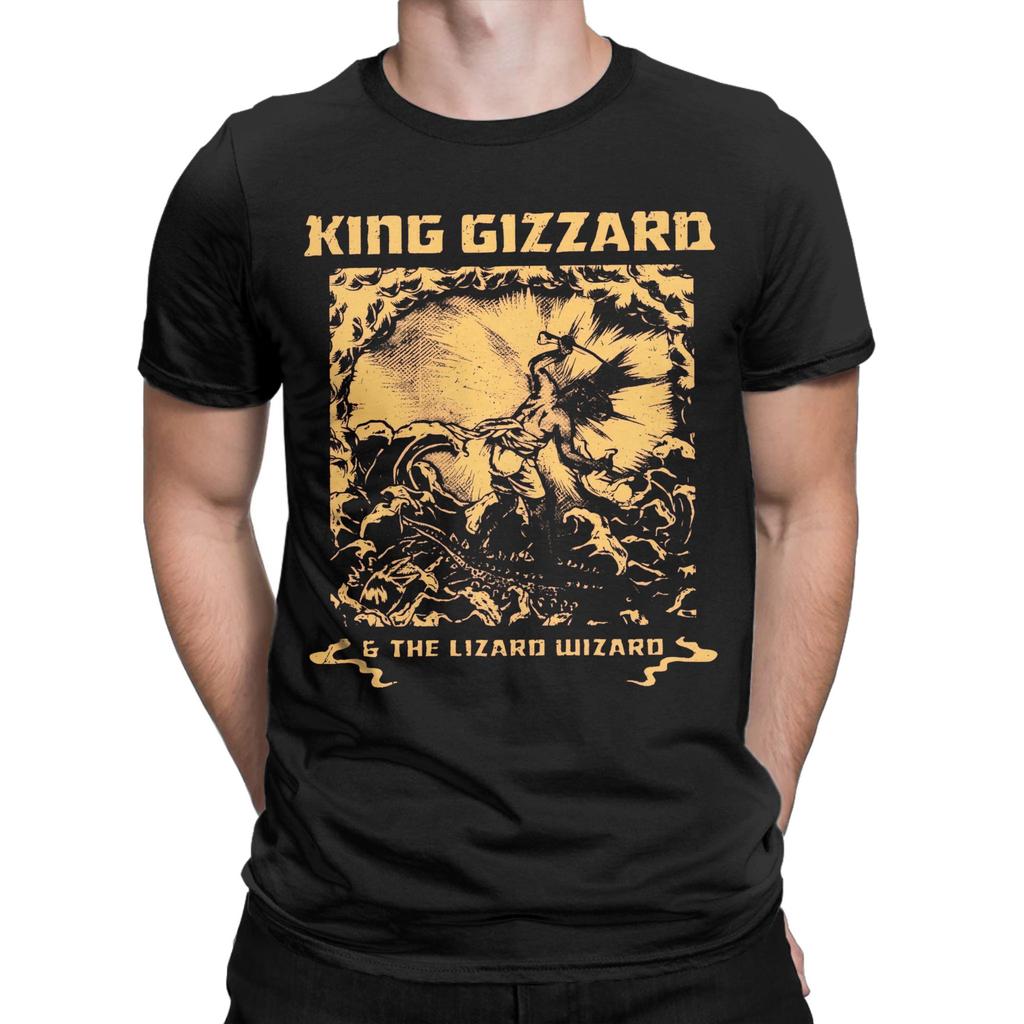 This Is King Gizzard & Lizards Wizard Graphic Printing T Shirt Men Women  100% Cotton  Tee Shirt Clothing