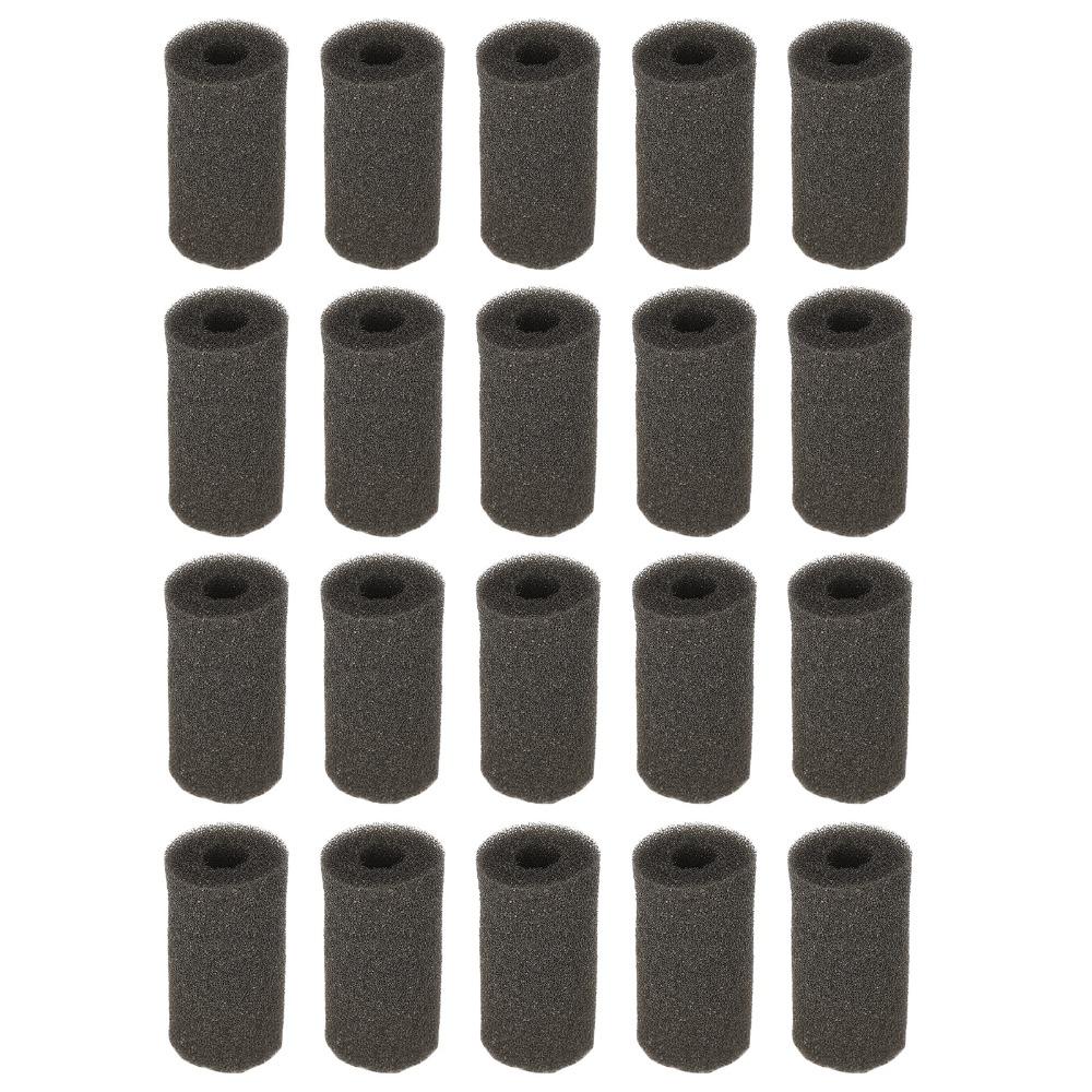 20Pcs Black Aquarium Intake Sponge Guard Fish Tank Filtration System