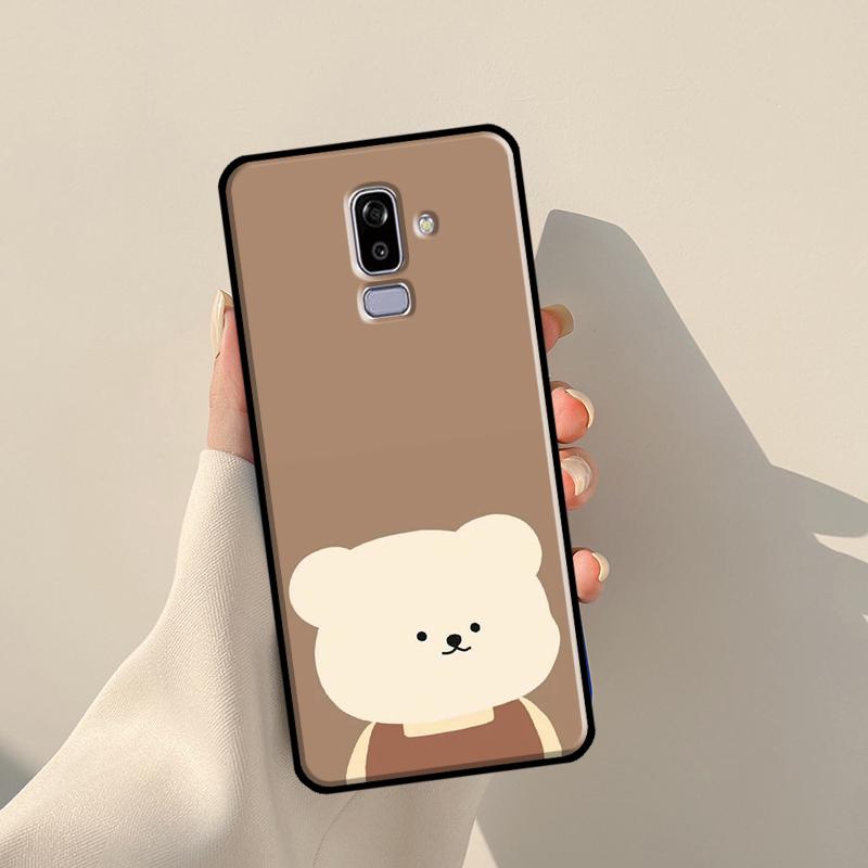 Brown Cartoon Cute Bear Case For Samsung Galaxy J3 J5 J7 2017 A3 A5 J1 2016 J4 J6 Plus A6 A7 A8 A9 J8 2018 Coque