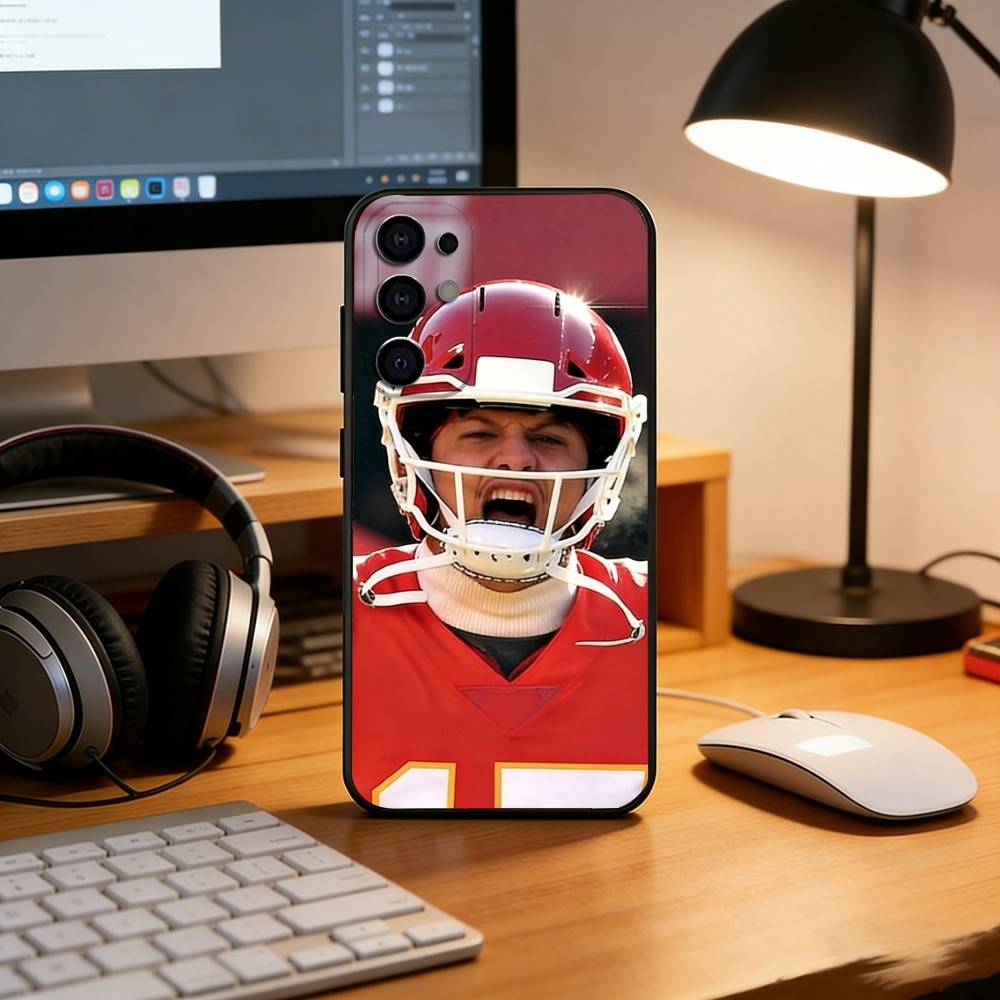 Patrick Mahomes Phone Case Black Silicone Soft For Samsung S25,S24,S21,S22,S23,S30,Ultra,S20,Plus,Fe,Lite