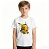 Summer Anime Pokémon Cosplay TShirt Cotton Short Sleeve Tops Casual Loose Retro TShirt Men Women Kids Family Matching Outfits