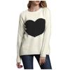Women's  Interchromatic Splicing Temperament Loose Knit Sweater