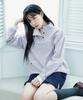 COVERNAT WOMAN Check Cotton Half-Zip Sweatshirt Purple
