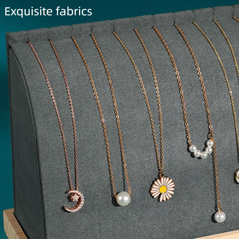 Solid Wood Base Necklace Display Stand Fashion Jewelry Display Holder  Market