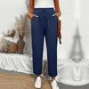Drawstring Waist Slant Pockets Pants Casual Loose Tapered Pants For Spring  Summer  Women's Clothing