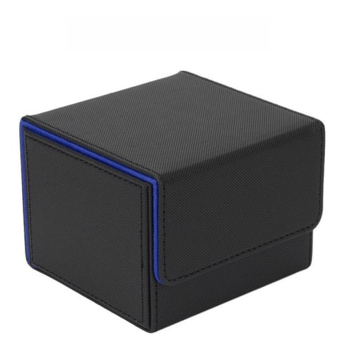 Venssu Deck Case, Trading Card Case, Storage Box, Horizontal Loading, Magnetic, PU Leather, Holds 140 Cards, "Compatible with Various Card Games," Sle