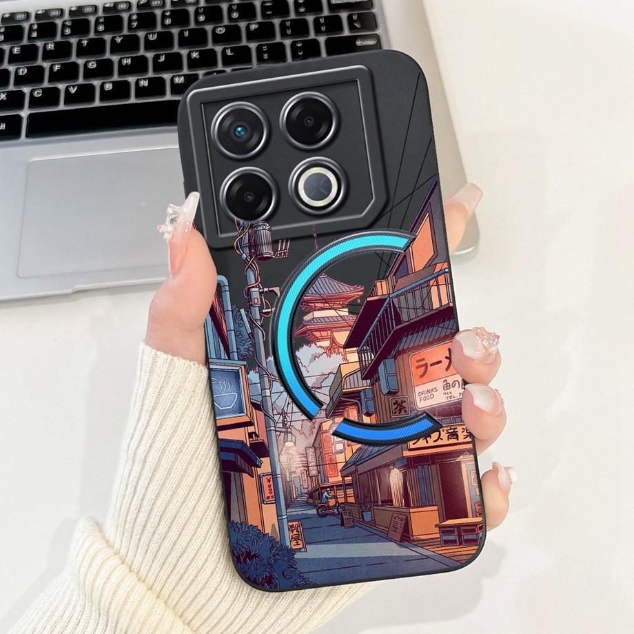 Soft Silicone TPU Matte Funda For Infinix GT 20 Pro / Infinix X6871 GT20Pro Phone Case Back Cover Astronaut Moon Night Painted