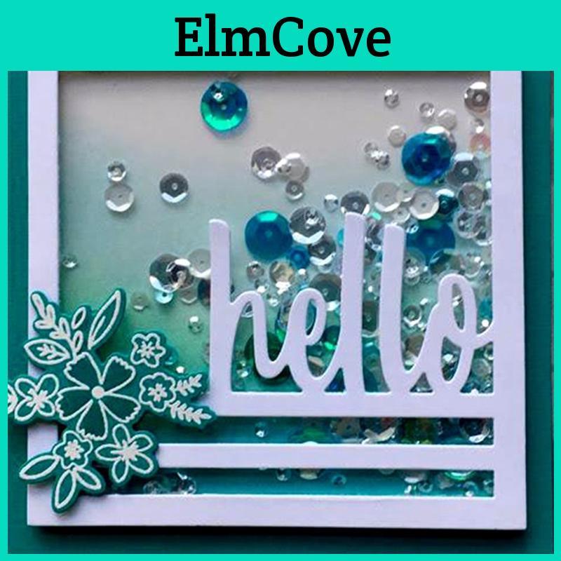 Square Metal Hello Cutting Dies For Diy Scrapbooking Photo Album Paper Cards Decorative Die Cuts