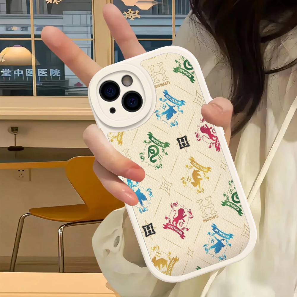 Ataff Harryr P-Potter Logo Phone Case For iPhone 16 15 14 13 12 11 Pro Max Plus Leather Cover