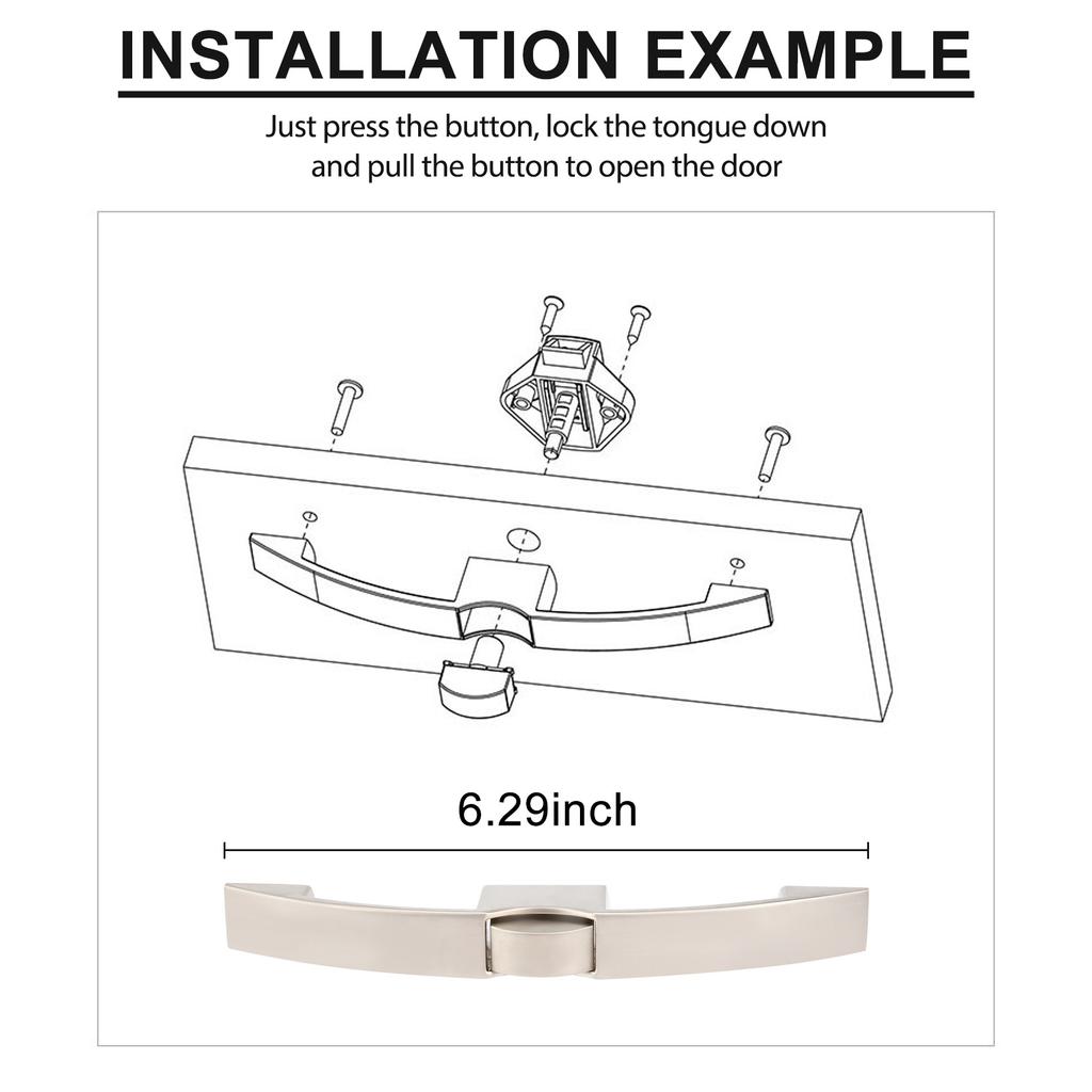 A55F-Camper Car Push Lock RV Caravan Boat Cabinet Locks Handle Home Drawer Latch Button Locks Furniture Door Lock