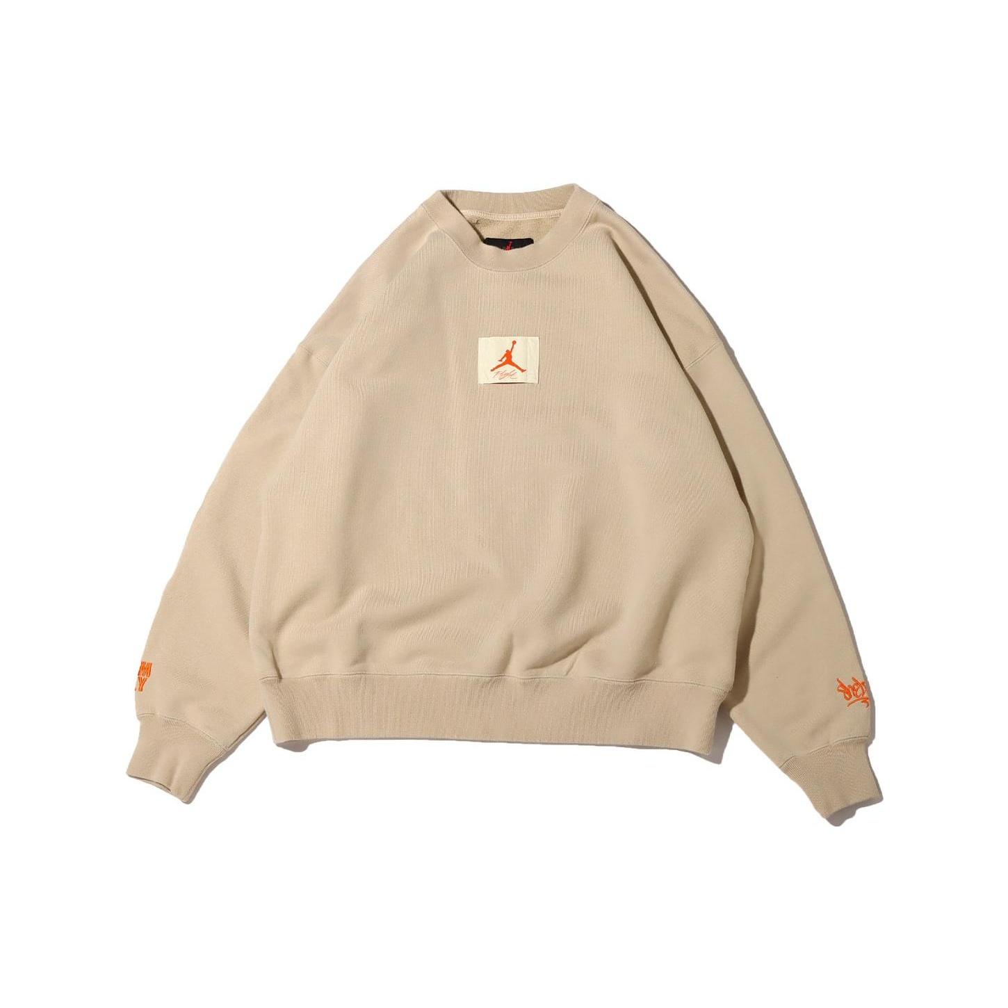 (WMNS) Air Jordan x Shelflife Crew-Neck Sweatshirt Tan Women s DV7014-206 S