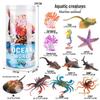 Marine Animal Simulation Model Figures: Shark, Dolphin, Hammerhead, Crab, Squid, Starfish for Kids' Education