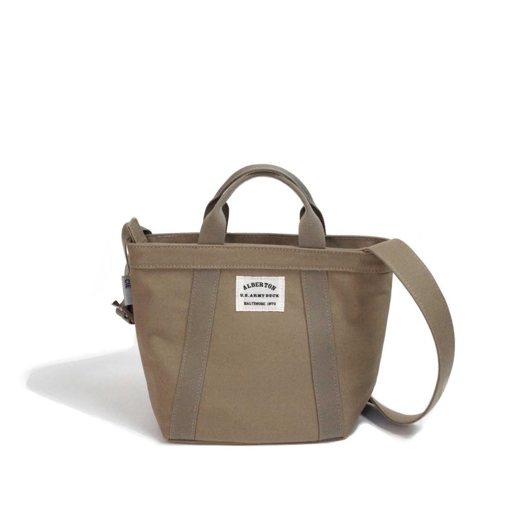 CIE DUCK CANVAS TOTE-S OLIVE Made in Japan ALBERTON 2-WAY Shoulder Bag, Waterproof Duck Canvas, for Men and Women